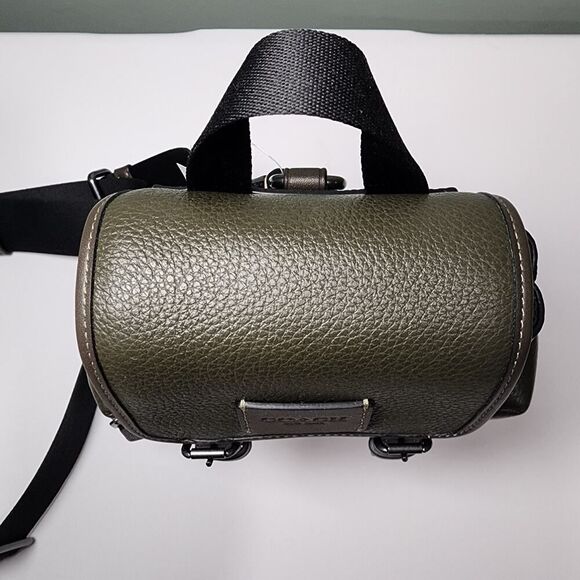 NWT Coach CCE79 Sprint Sling Pack Suede Small Messenger Bag Uniform Green - Picture 5 of 7